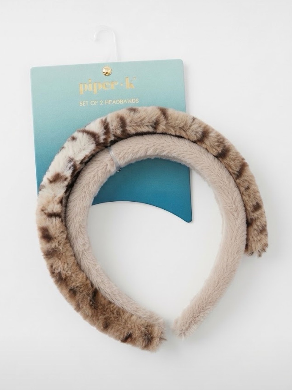 NWT ⚜️🤎⚜️ Piper K Plush Faux Fur Headband Set of 2